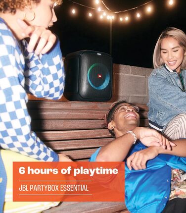 Портативна колонка для вечірок в приміщенні та на вулиці - З вбудованим підсвічуванням, захистом IPX4 та глибокими басами - 10 год