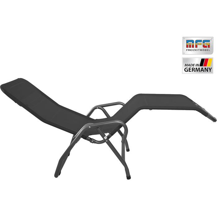 Шезлонг для басейну 3&39, антрацит/чорний