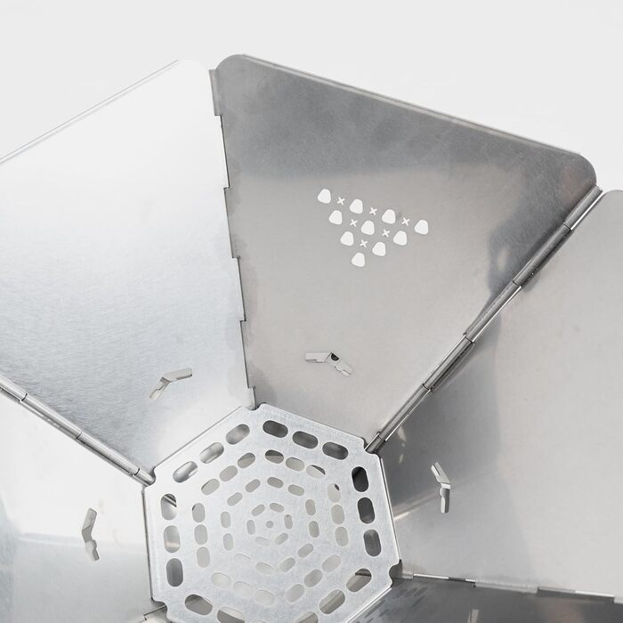 Чаша для вогню з нержавіючої сталі з решіткою для гриля - Восьмикутна чаша для вогню для гриля на свіжому повітрі та кемпінгу, невелика чаша для вогню з екраном для іскри, міні-бочка для вогню та кошик для вогню для саду та багаття (Fire)