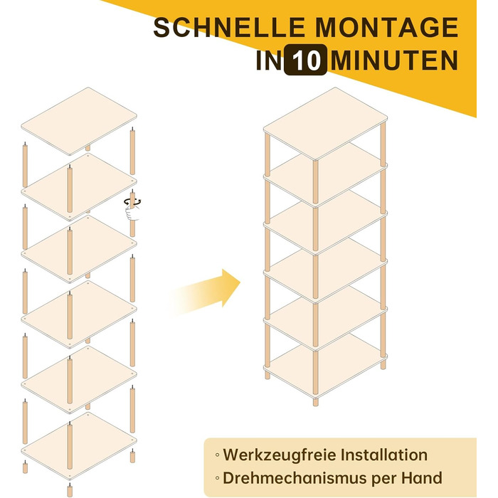 Полиця, книжкова шафа, 6 полиць Біла вузька багатоярусна висока окремостояча полиця, тонка кутова полиця, вінтажні відкриті полиці для спальні та вітальні, 160 x 40 x 30 см Біла 6 рівнів, 40 см (Ш)