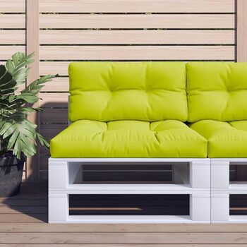 Подушка для піддонів Iiaky Pallet Cushion 2-TLG. Подушки для садових меблів Подушка для піддону Відкритий балкон Подушка для саду Садова подушка Світло-зелена тканина