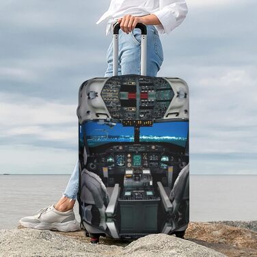 Чохол для валізи Авіаційний кокпіт - захист від пилу та подряпин, еластична обкладинка для подорожей, розмір 90