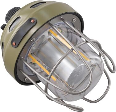 Акумуляторний кемпінговий ліхтар з акумулятором 2000 мАг, тепле/жовте світло, клас захисту IPX3, конструкція з алюмінію, сталі та ABS-пластику, для наметів та використання на свіжому повітрі (зелений)