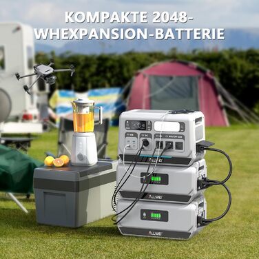 Розширювані акумуляторні блоки ємністю 2048 Втгод, балконна електростанція з накопичувачем, можливість розширення до 10,24 кВтгод, модульна конструкція