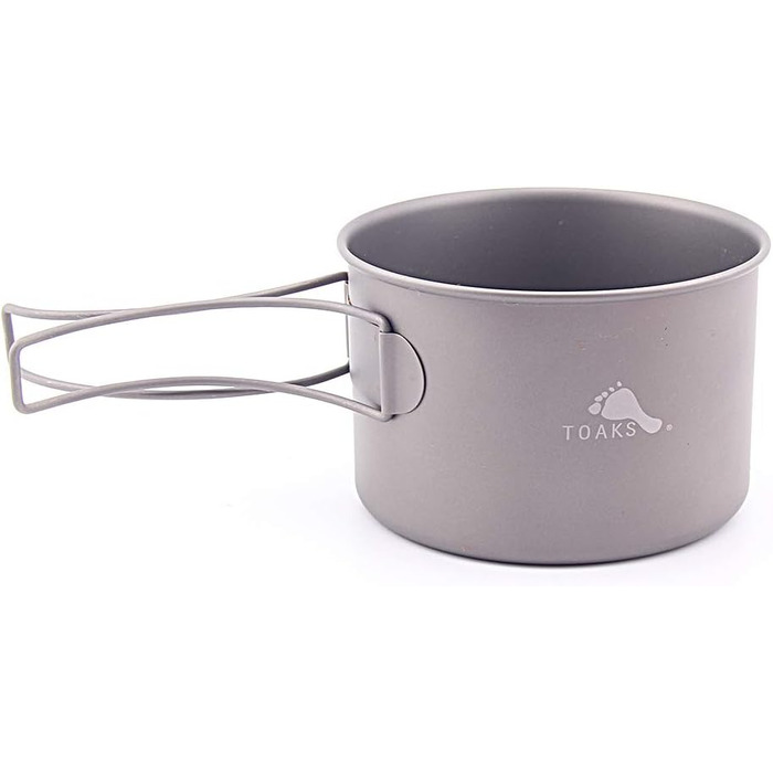 Титанова чаша TOAKS 550 мл, діаметр 118 мм або 103 мм з ручкою