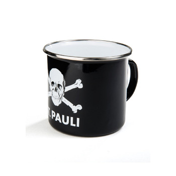 Кемпінговий стаканчик FC St. Pauli (чорний, , 450 мл, циліндричний, конічна форма, багаторазовий, для пиття)