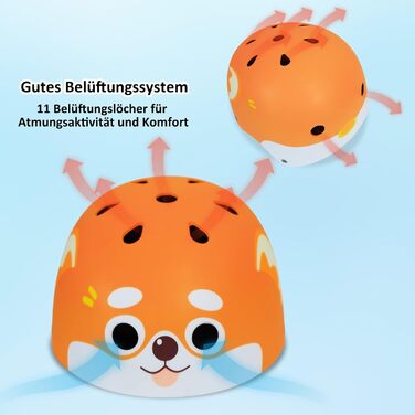 Дитячий шолом GIYIM 3 роки - Симпатичний дитячий шолом з мультяшним малюнком з регулюванням розміру, дитячий велосипедний шолом з