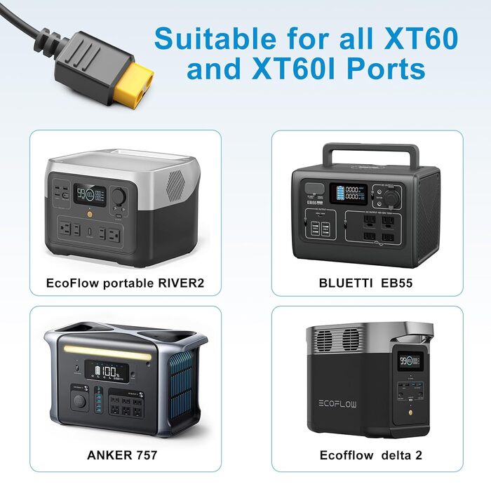 Кабель для зарядки сонячних панелей KFD Сонячний кабель для EF Ecoflow River Delta Max Series Кабель для зарядки сонячних панелей