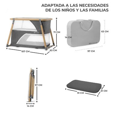 Дитяче дорожнє ліжечко Kinderkraft 4 в 1 SOFI, дитяче ліжечко, ліжечко, додаткове дитяче ліжко, дорожнє ліжечко з аксесуарами, з ф