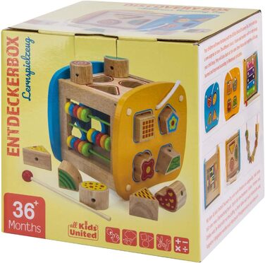 Усі деревяні кубики Kids United, розвиваюча іграшка, коробка для стекування, ігрова коробка для немовлят і малюків Дерев&39яна ігр