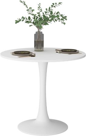 Обідній стіл Vicco Carl, білий, 80 x 80 см