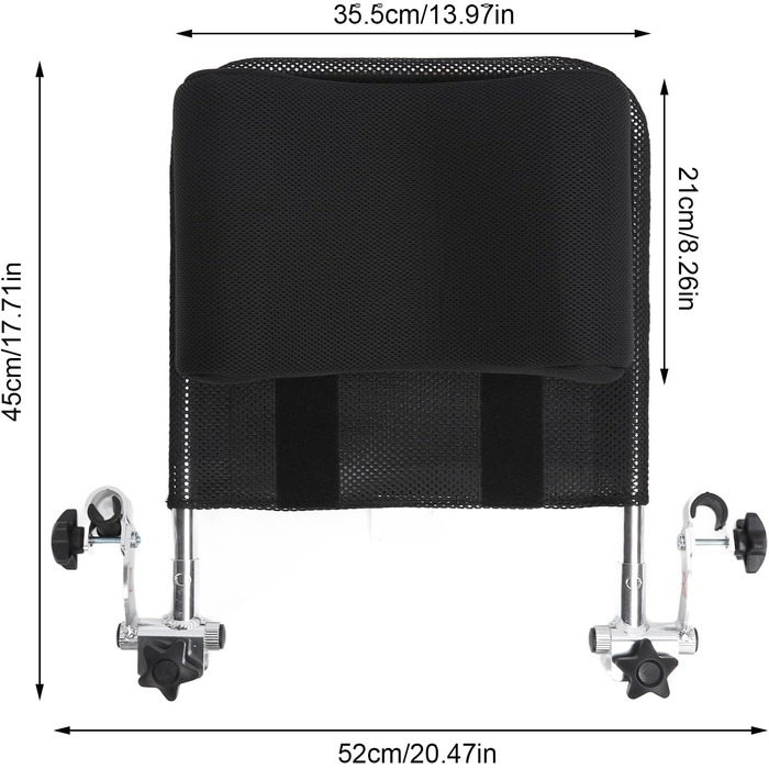 Дихаючий підголівник для інвалідного візка для людей похилого віку Регульована підтримка для шиї, Міцна підтримка Висока дихаюча здатність, Потужна стабільність Практичні аксесуари для інвалідних візків