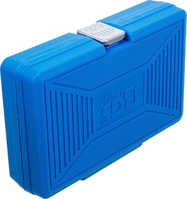 Набір торцевих головок BGS 2151 з фіксатором Gear Lock Привід 6,3 мм (1/4) 38 предметів, 1/4 дюйма, сріблясто-синьо-чорний