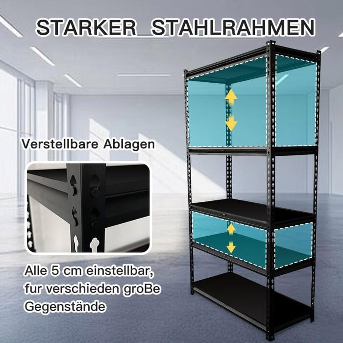 Металева вулична стелажна стійка для зберігання речей з отвором у формі гарбуза, загальна вантажопідйомність 900 кг - 80x35x180 см, 5 полиць (180 кг/полиця) - Біла, для гаража 80*35*180*5 Біла