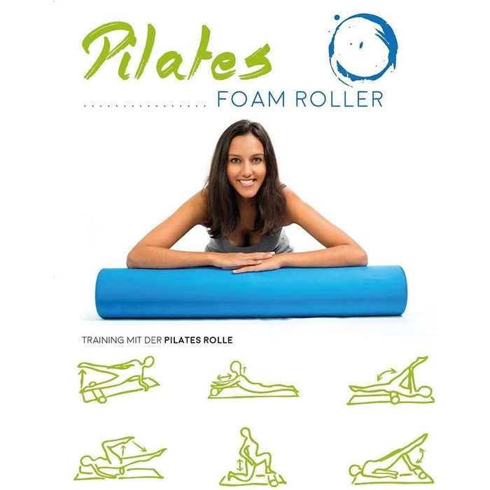 Ролики для пілатесу NMC сині 90x15 см, пілатес, йога, гімнастичні, фітнес, пінопластові, зручні