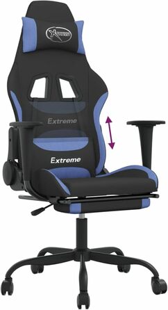 Ігрове крісло з підставкою для ніг, крісло для ПК, ігрове крісло, крісло для геймерів, крісла для домашнього офісу, крісла для ігор, крісло для PlayStation, комп&39ютерне крісло, чорно-синя тканина