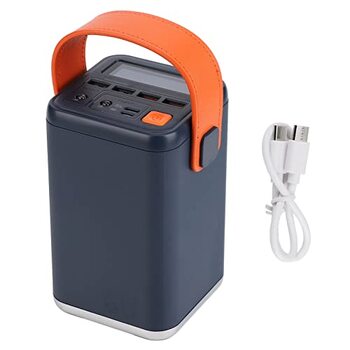 Портативна електростанція ASHATA, аварійне джерело живлення для зовнішнього використання з літієвим акумулятором ємністю 60000 мАг, двонаправлена швидка зарядна станція для відключень електроенергії на природі під час кемпінгу (синя)