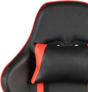 Обертове ігрове крісло, офісне крісло, ігрове крісло, письмове крісло, обертове крісло, червоний ПВХ