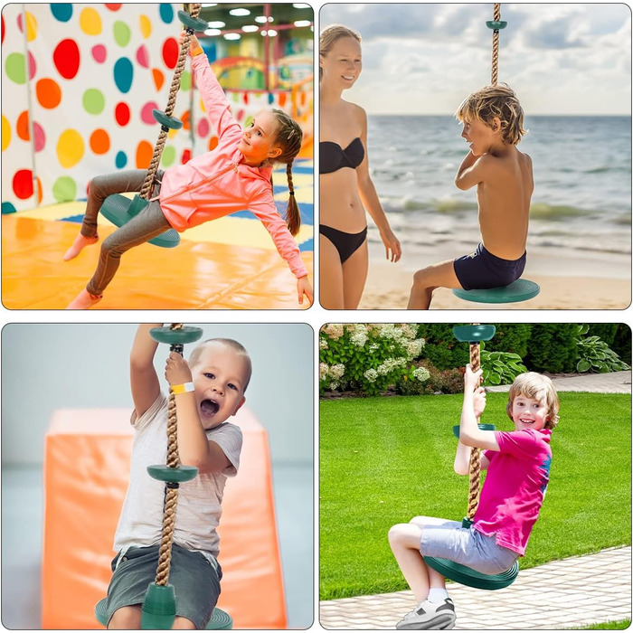 Гойдалки на відкритому повітрі дитячі гойдалки для лазіння по мотузці з платформою, для дітей дерево диск гойдалки гойдалки для ла