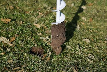 Бур для землі (ідеальний помічник для встановлення огорожі, легке попереднє буріння для кріплення стовпів, сталь з порошковим покриттям, 90 мм) 44485