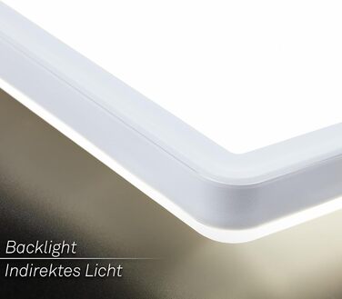 Стеля LED-світильник BRILONER 98 см з непрямим підсвічуванням, RGBW кольорове світло, пульт ДК, панельна лампа для вітальні та кухні, 98x20x3 см, білий