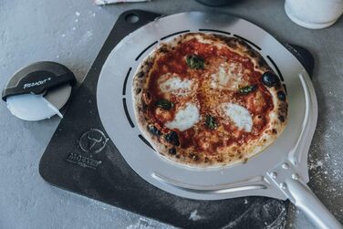 Камінь для піци BlackSteel - сталь для випікання для духовки та гриля - прямокутне деко для духовки - 35см х 35см х 6мм Легована с