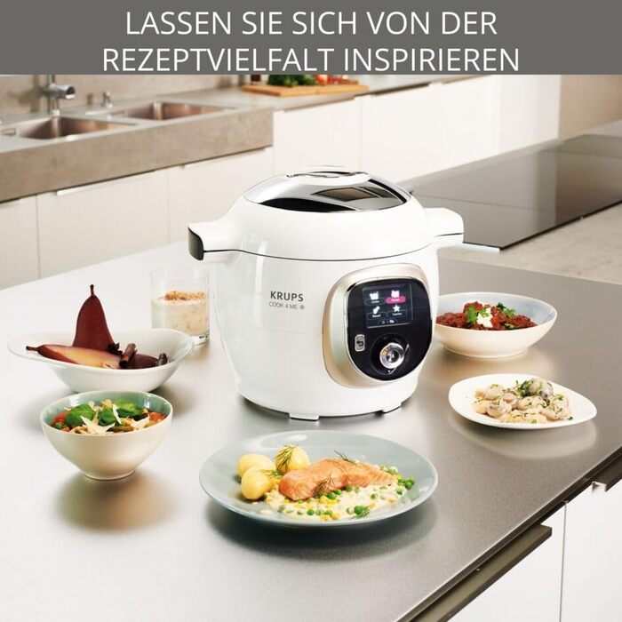 Мультиварка Krups Cook4Me CZ7101 вкл. книгу рецептів об'єм 6 л Електрична скороварка 150 запрограмованих рецептів Інтуїтивно зрозу