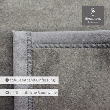 Пухнастий плед biederlack з чистої бавовни Зроблено в Німеччині ko-Tex, зеленого кольору Плед 100 бавовняний графітового кольору Плед для дивана 150x200 см Плед для дивана, вироблений за принципами сталого розвитку