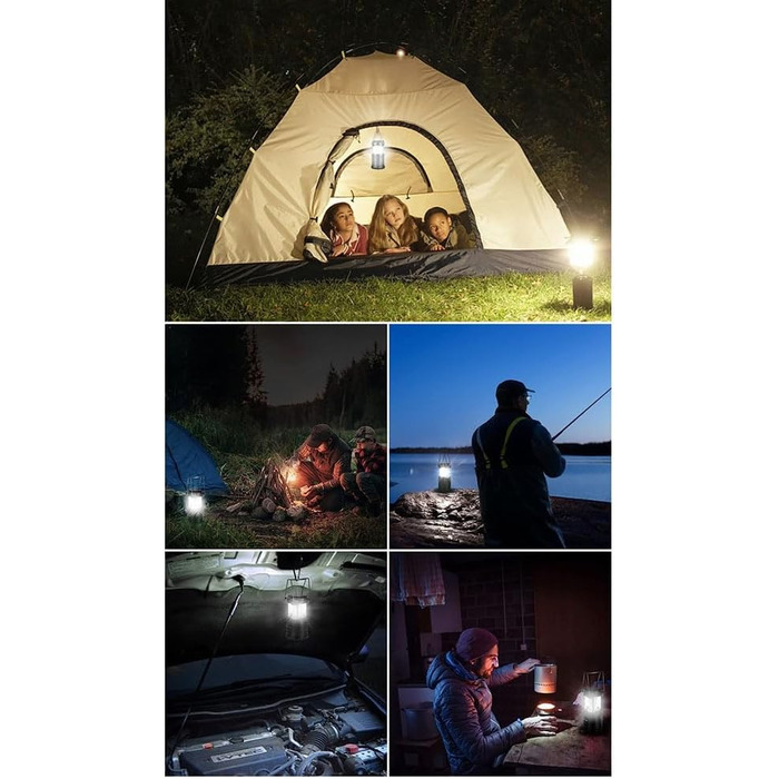 Міні COB лампа для намету світлодіодний портативний ліхтар телескопічний ліхтарик кемпінговий ліхтарик водонепроникний аварійний ліхтарик з живленням від A, 4 шт.