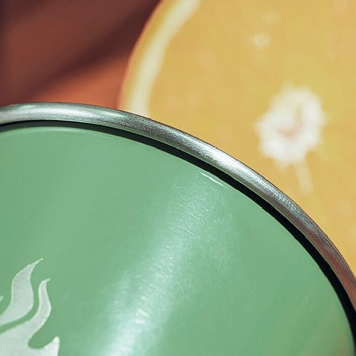 Набір стаканчиків з нержавіючої сталі для використання на відкритому повітрі, 4 предмети, металеві стаканчики харчового класу 304, об&39ємом 350 мл, що складаються один на одного, з сумкою для перенесення, для пікніків, подорожей (зелені)