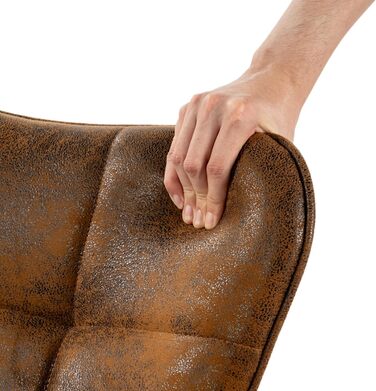 Затишне крісло-реклайнер, м&39яке крісло-реклайнер, одинарний диван з металевими ніжками, крісло з відкидною спинкою для вітальні, спальні, офісного туалетного столика, замша, коричневий