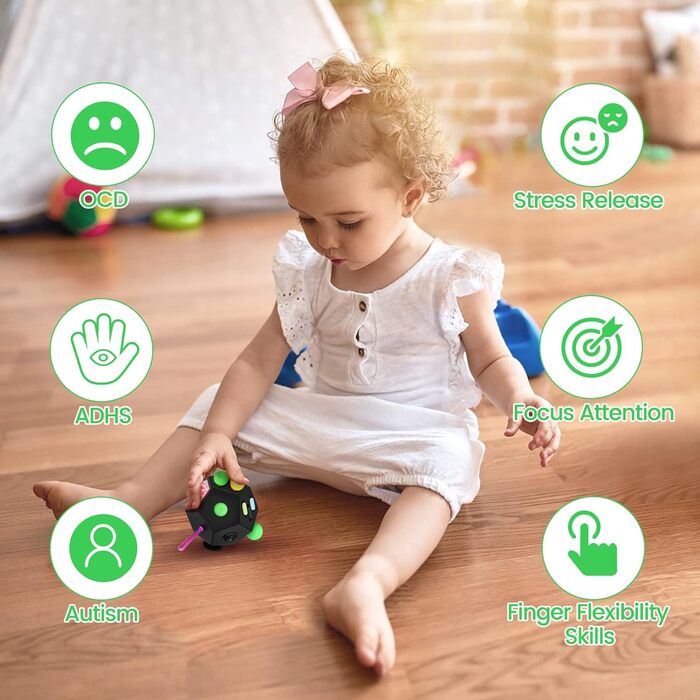 З 12 сторонами, іграшка Infinity Cube Fidget Anti Stress Cube для дорослих, дітей із СДУГ, СДУГ, РАС, СДУГ