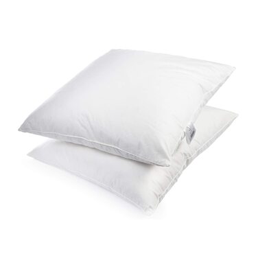 Комплект 2 предметів домашнього текстилю H&F преміум-якості Подушка 80x80 см Наповнювач 1500 грамів пір&39я, гусяче пір&39я 100 натуральні подушки Чохол 100 бавовна Пухова подушка 80 x 80 см 1500.0 грамів 2