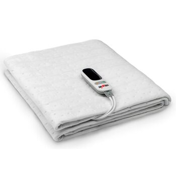 Підковдра Grafner XL з 2 зонами підігріву 190 x 90 см, 2 керовані зони для тіла та ніг, світлодіодний пульт дистанційного керування з 6 температурними режимами, захист від перегріву, автоматичне вимкнення, 78 Вт, можна прати, електрична ковдра