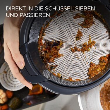 Ситечко та насадка Kenwood KAT20.000GY, аксесуари для кухонних комбайнів Kenwood, для проціджування фруктів, овочів та сухих продуктів, можна мити в посудомийній машині, сірий одномісний