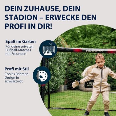 Футбольні ворота HUDORA Pro Tect - Великі футбольні ворота для дітей та дорослих - Футбольні ворота з пінопластовим покриттям та сіткою - Високоякісна стінка для зовнішніх воріт із захистом від ударів 240x160 см, одинарні