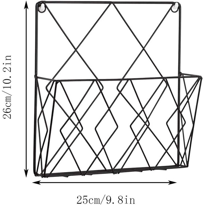 Настінна полиця, книжкова полиця, колекціонер журналів, тримач для журналів настінний тримач для газет настінний кошик залізна полиця для офісу вітальні чорна