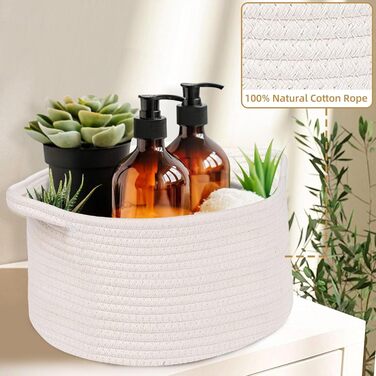 Кошик для зберігання OUTBROS, кошик-органайзер, плетений кошик, декоративна плетена коробка для зберігання, багатоцільовий контейнер-органайзер, що штабелюється, білий, 3 шт., білий, розмір L