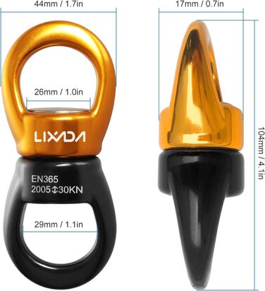 Гойдалки поворотні 30 кН Найбезпечніший поворотний пристрій гойдалки спінер карабін поворотний альпіністський мотузковий поворотний для веб-гойдалки гамак