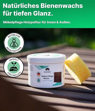 Безбарвний для полірування меблів 500 мл З БДЖОЛИНИМ ВОСКОМ - Меблевий віск безбарвний для догляду за меблями Водостійкий - Антикв