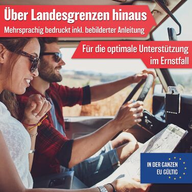Автомобільна комбінована сумка HELDENWERK (3 в 1) відповідно до чинного стандарту 2024 - Вкл. попереджувальний трикутник, попередж