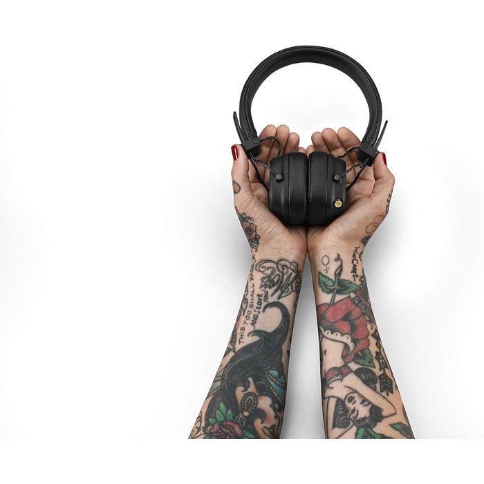 Навушники Marshall Major IV On Ear Bluetooth, бездротові навушники, складні, 80 годин бездротової роботи від акумулятора - чорний