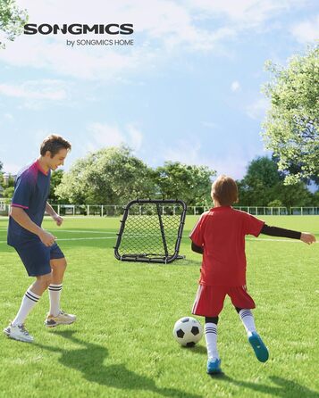 Футбольні ворота-відбивачі, портативні футбольні ворота для дітей, зі сталевою рамою, регульований кут, швидке складання, для саду, парку, пляжу, 84 x 84 см