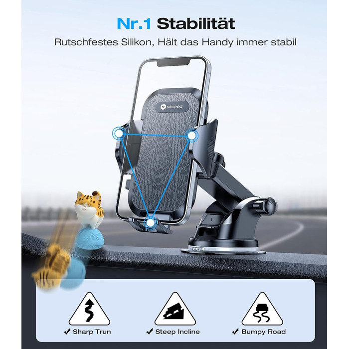 Найкращий військовий автомобільний тримач мобільного телефону 20 кг міцна присоска та металевий вентиляційний затискач з подвійним