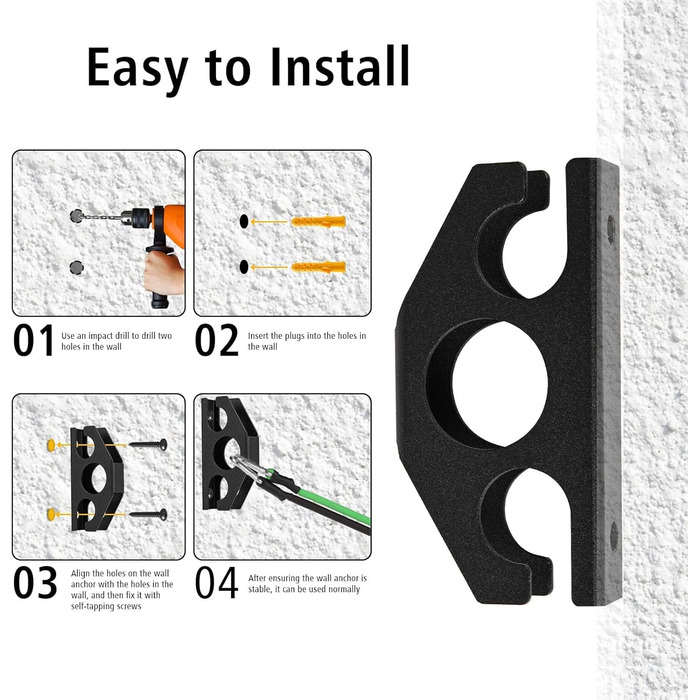Настінні анкери для еспандерів - компактні настінні анкери для домашнього спортзалу, силових тренувань, фізичної терапії, фітнесу з монтажними гвинтами, 3 шт.