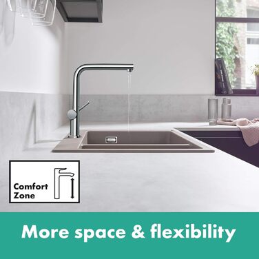 Кухонний змішувач hansgrohe Talis M54, поворотний вилив 360, висота виливу 270 мм, хром, 72840000