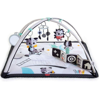 В-1 Play Mat Baby з музикою, 0 місяців, Play Blanket Baby, 18 заходів, інтерактивна музична ігрова фігурка, висококонтрастна дитяча книга, регульовані бантики, чарівні казки, 2-