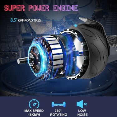 Гіроскутер EVERCROSS з картингом – 8,5" дитячий гіроскутер-картинг з Bluetooth, керуванням через додаток, самобалансуючий самокат для підлітків та дорослих