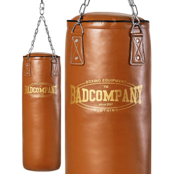 Ретро-боксерська груша Bad Company з надміцним чотириточковим сталевим ланцюгом I Боксерська груша зі штучної шкіри, яку я наповню