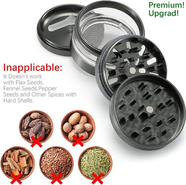 Подрібнювач пилкових трав для спецій, трав, спецій, трав, набір із 4 предметів зі скребком для пилку